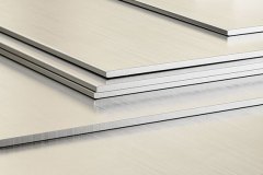 Steel sheets in warehouse, rolled metal product. 3d illustration.